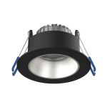 Led-Spot Ares Tief ring Schwarz 6W 540lm 927-940 3CCT - mit Innenring Silber | Ausschnitt 68mm