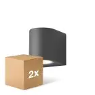 Doppelpack D'Lite Wandleuchte Vossem Aluminium Schwarz | Geeignet für 1x GU10