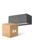 Mehrfachpackung 4x D'Lite Bello Wandleuchte Schwarz Up & Down 12W 850lm - 830 | IP54