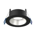 Led-Spot Ares Tief ring Schwarz - mit Innenring Silber | Ausschnitt 68mm - incl. GU10 Fitting