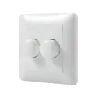 Drehbare Abdeckplatte Duo für LED Dimmer | Weiß