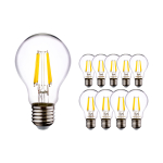 Mehrfachpackung 10x LED E27 Birne Fadenlampe Klar 8.5W 1055lm - 827 | Dimmbar - Ersatz für 75W