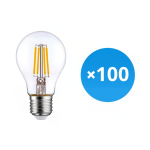 Mehrfachpackung 100x LED E27 Birne Fadenlampe Klar 4.5W 470lm - 822-827 Dim To Warm | Dimmbar - Ersatz Für 40W
