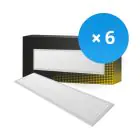 Lot 6x Dalle LED Backlit 36W 3240lm - 840  | 120x30cm - UGR 