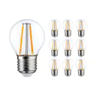 Lot 10x LED E27 Boule Filament Claire 2.5W 250lm - 827  | Remplacement 25W