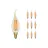 Lot 10x LED E14 Bent-tip Bougie Filament Ambre 4.1W 350lm - 822 | Dimmable - Remplacement 40W